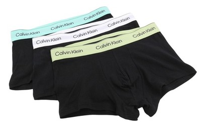 Calvin Klein Icon Cotton Stretch Herren Unterwäsche S schwarz 3 Low Rise Trunks *
