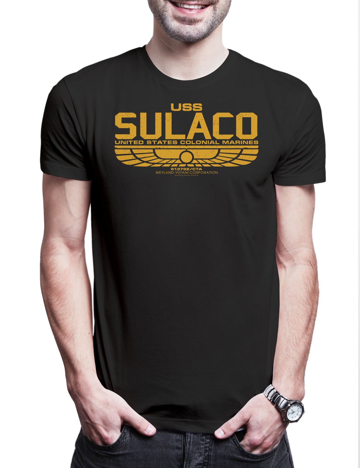 Camiseta hombre USS Sulaco I Prometheus USCSS Nostromo Alien Yutani Logo Corp