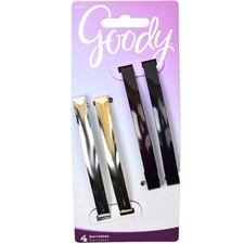 Goody Domed Tight Barrettes 3" 4 Count Pack of 1 , black