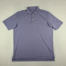Peter Millar Summer Comfort Polo Shirt Mens XL Blue Purple Striped Performance