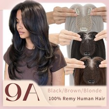 Hair Toppers Real Human Hair Bangs Swiss LACE Top Hairs Extensions For Women
