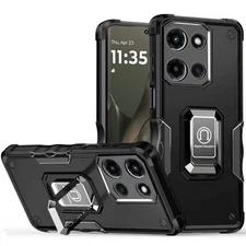 For Motorola Edge 2025 Case Grip Design Magnetic Ring Stand Protective Cover