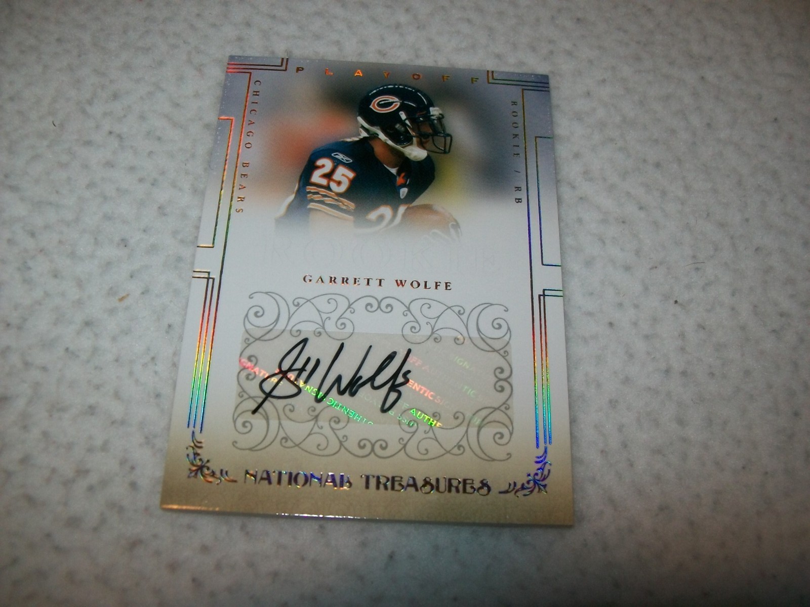 Garrett Wolfe Playoff National Treasures #113 Autograph