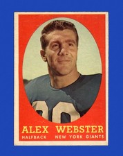 1958 Topps Set-Break # 30 Alex Webster EX-EXMINT *GMCARDS*