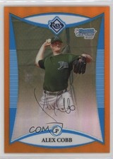 2008 Bowman Chrome Prospects Orange Refractor 3/25 Alex Cobb #BCP44 2x6