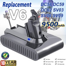 For Dyson V6 DC58 DC59 DC61 DC74 Animal Handheld Cleaner 9500mAh Battery
