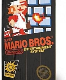 Pyramid International SW11295P Super Mario Bros. NES Cover Wood Print , Multi-Co