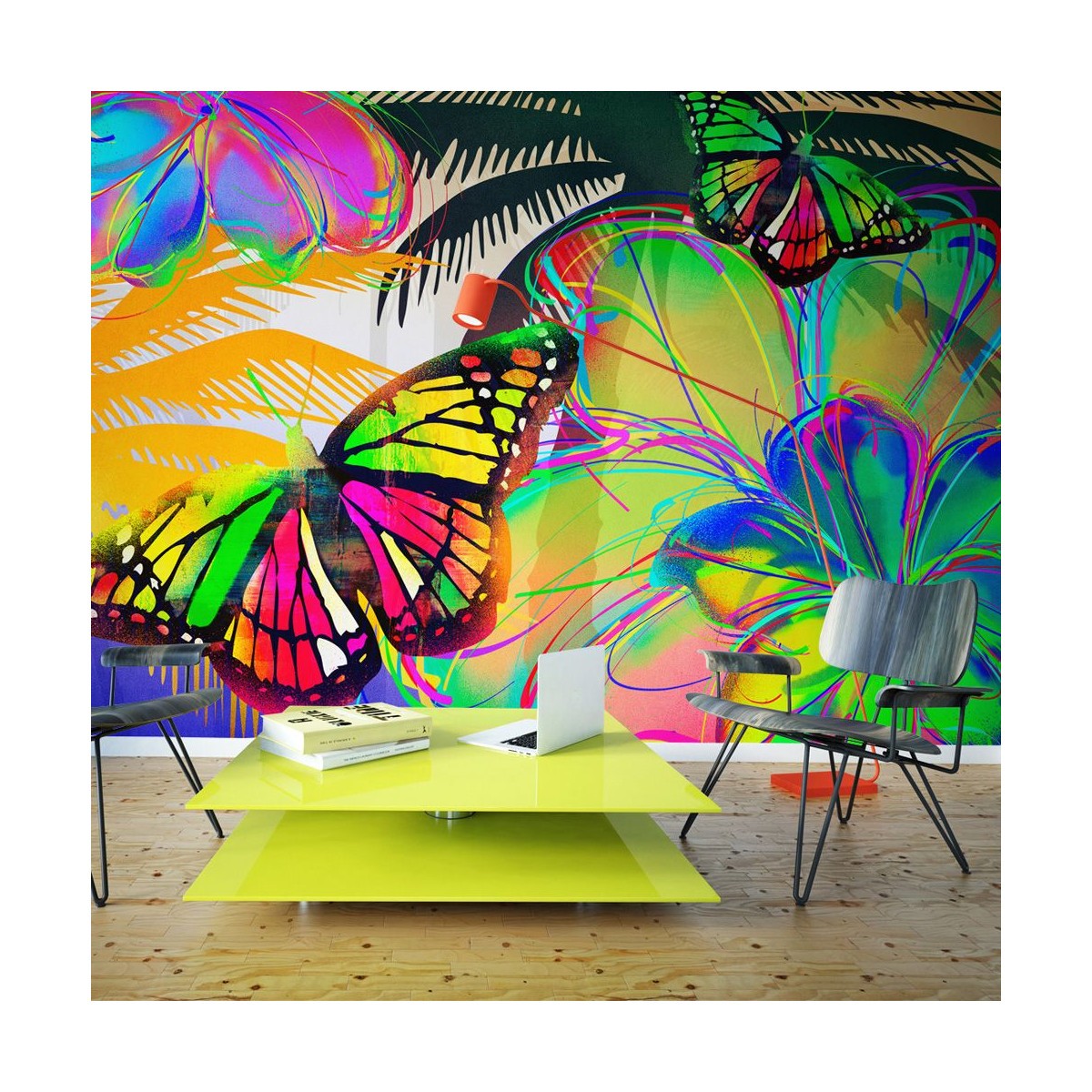 Papier Peint Masque Imperfections Murs Butterflies 450x270