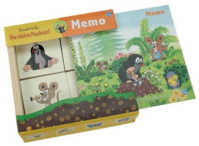 Holz-Memo ''Der kleine Maulwurf''