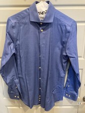 Kenneth Cole AWEARNESS Slim Fit Non-Iron Blue Dress Shirt 15 32/33