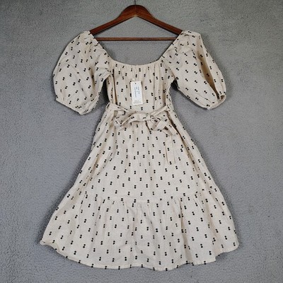 Sim & Sam Mini Dress Women's S Cream Black Linen Blend Puff Sleeve Bohemian NWT | eBay Sim & Sam Mini Dress Women's S Cream Black Linen Blend Puff Sleeve Bohemian NWT | eBay