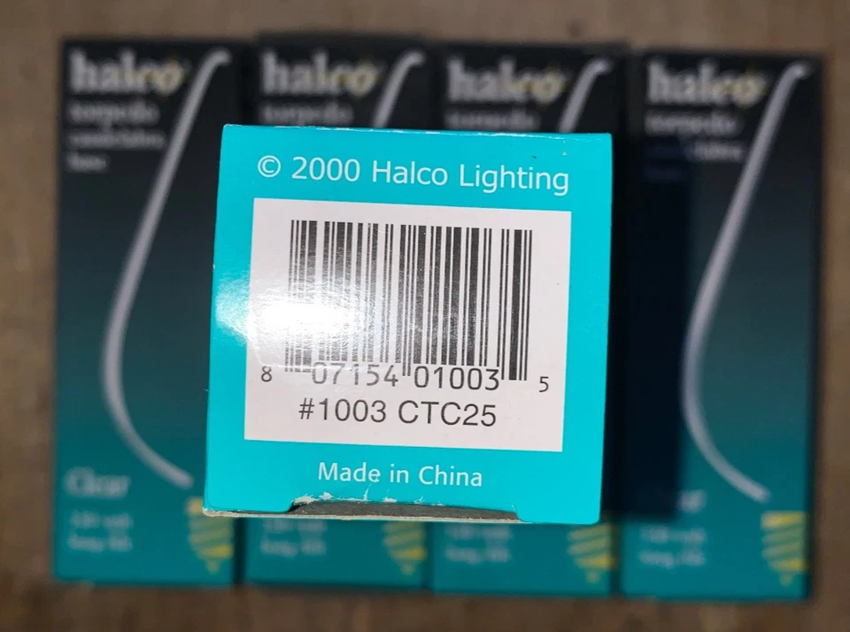5 Halco CTC25  25W Torpedo Candelabra Base Clear CRC25 #1003 - Image 2 of 3