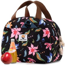 Lunch Box Lunch Bag for Women Girls Teens Cute Lunch Box Cooler Bag Portable ...