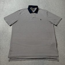 Polo Ralph Lauren Performance Polo Shirt Mens XL Blue Preppy Golf Stretch Pony