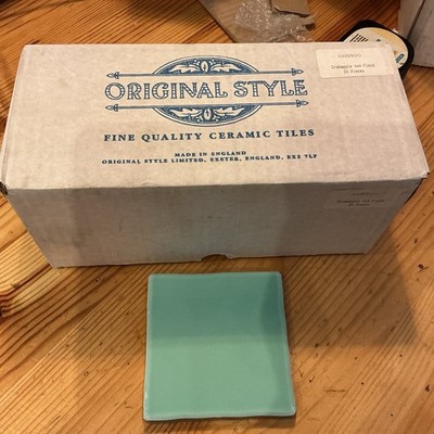 15 Original Style 4x4 glasierte Fliesen, Krabbe Apfel Farbe.