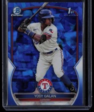 YOSY GALAN 2023 BOWMAN CHROME SAPPHIRE 1ST BOWMAN TEXAS RANGERS #BCP-221