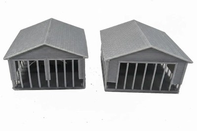 N Scale 1/160 Garages Set of 2 | Whistle Stop Models