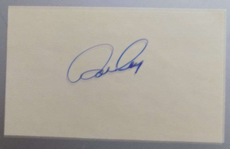 Ron Cey Hand-Signed Index Card