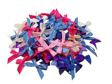 Assorted Mixed Bow Appliques Ribbon Bows x 100 pieces Crafts Weddings B58