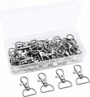 40 StüCk Karabiner SchlüSselanhäNger Grau, 360° Drehbar Karabinerhaken, Karabine