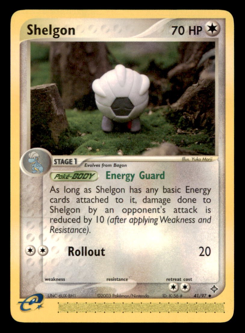 Shelgon 41/97 Uncommon Dragon Pokemon Moderately Played