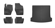 Frogum Fußmattensatz Autoteppich + Kofferraumwanne für Peugeot 307 Break 3E 3H