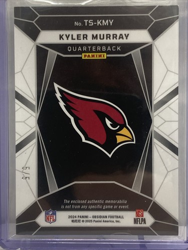 Parche Panini Obsidian Kyler Murray Trifecta 2024 5/5 #TS-KMY refractor - Imagen 2 de 2