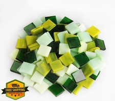 Green Mix Mosaic Tiles 270pcs / 200g - Mica Glass for Crafts, Decor
