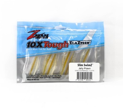 Zman Soft Köder Slim SwimZ 3 Zoll 6/Pack Jelly Prawn (5344)