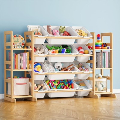 Storage Organizer with 6 Shelves and 12 Bins, Bookshelf/Bookcase, Bin Shelf, ...