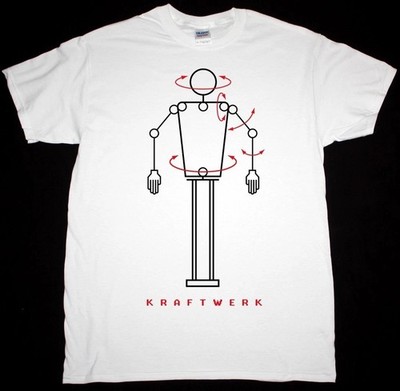 NEW Kraftwerk Band ROBOT Album Heavy Cotton White T Shirt S-5XL FN1910
