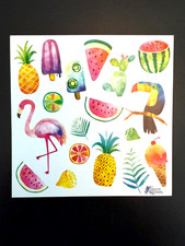 Violette Stickers Tropical Summer Crafts Planner Supply Scrapbook