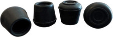 4 Pack 3/4" Rubber Leg Tips Black Furniture Chair Feet Caps Floor Protectors