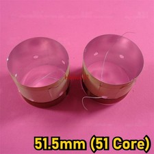 51.5mm Woofer Voice Coil 2-Layer Pure Copper Wire White Aluminum Former