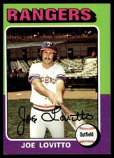 1975 Topps Baseball Card Joe Lovitto Texas Rangers #36 EX-MT