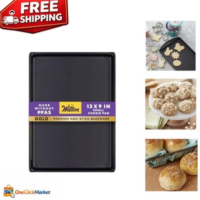 Warp-Resistant Gold Alloy Steel Baking Sheet - Even Heat Distribution 13x9