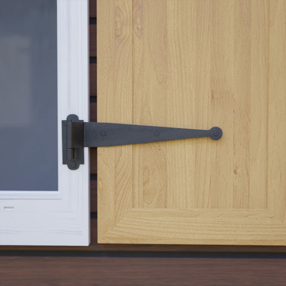 Correa Desplazada Negra Levantamiento Bisagra Pintle 11" x 2 5/8" Hierro Forjado Paquete de 2 Foto 4 de 4