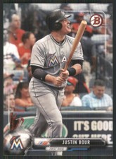 2017 Bowman #95 Justin Bour Miami Marlins 48219
