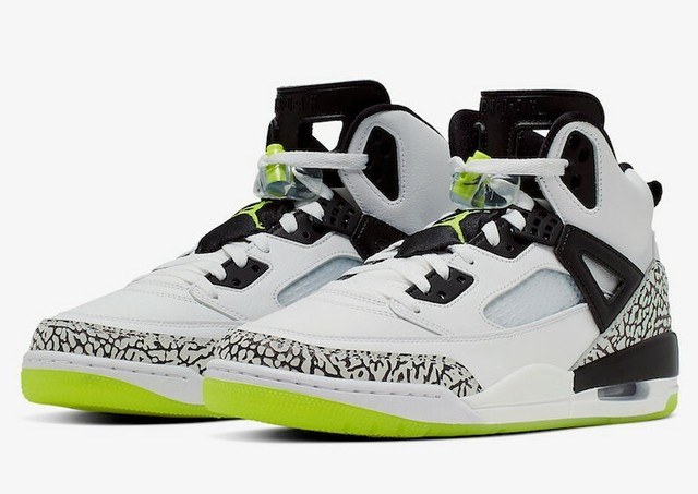 white spizike jordans