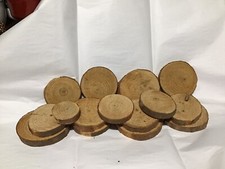 15 Piece Assorted Size Unfinished Natural Wood Slices