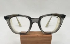 Sellstrom Vintage Safety Glasses Adjustable Horn-Rimmed Smoke Frame Side Shields