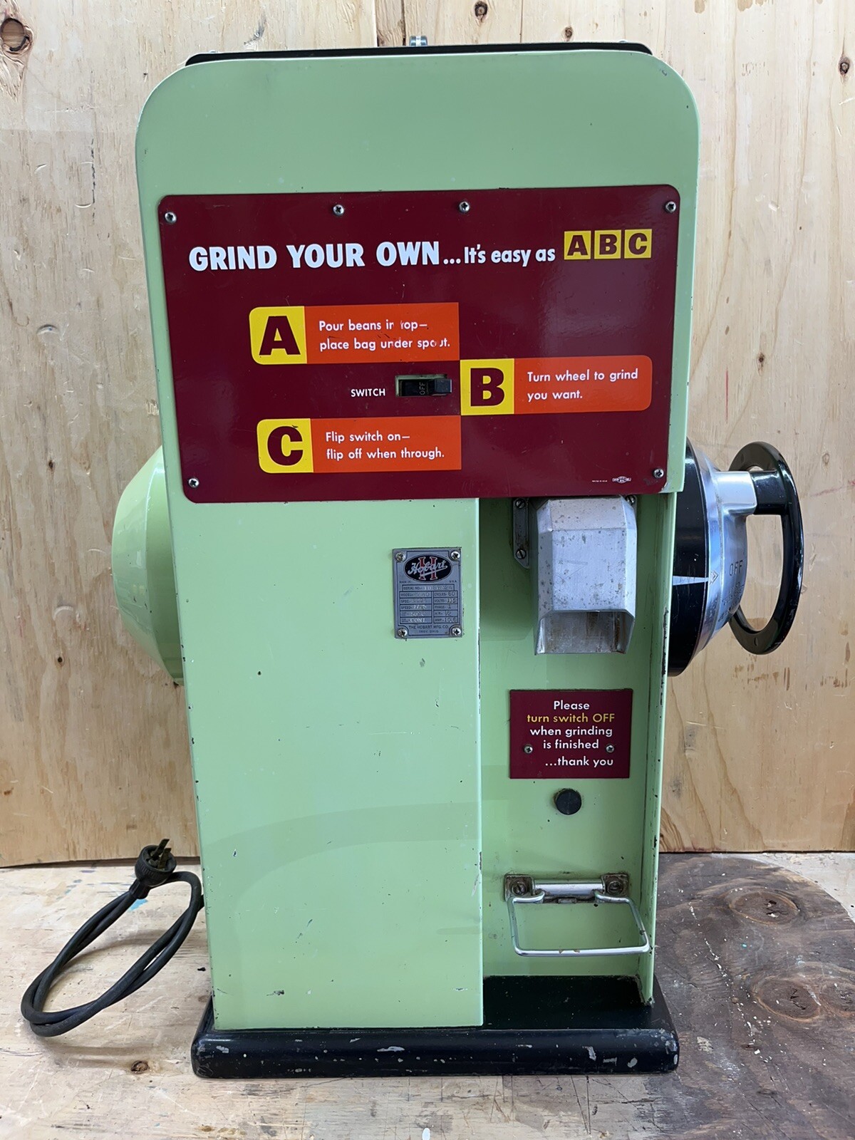 Vintage Hobart Coffee Grinder 1930s 1940s art deco model 3440