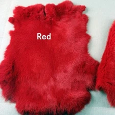1 Piece Genuine Red Rabbit Skin Hide Rugs Pelt for Garment Strap Gloves Craft