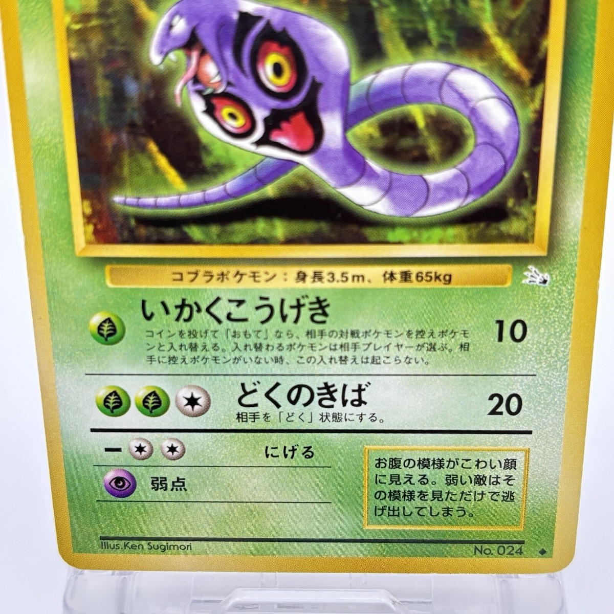 Pokemon Card - Arbok No.024 Pocket Monster TCG Vintage Japanese F