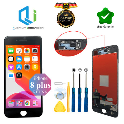 iPhone 8 plus Display Schwarz Retina 3D Bildschirm 8 PLUS LCD Glas Scheibe Black