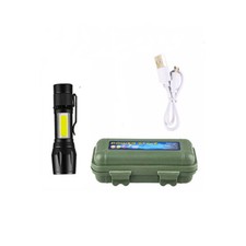 3xpe Cob Led 3 Modes Mini Flashlight Usb Rechargeable Tactical Torch Zoom Lamp