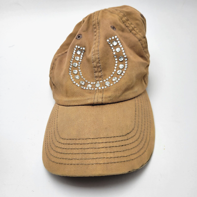 Rock & Roll Cowgirl Horseshoe Womens Hat Cap Brown Strapback  display picture 1