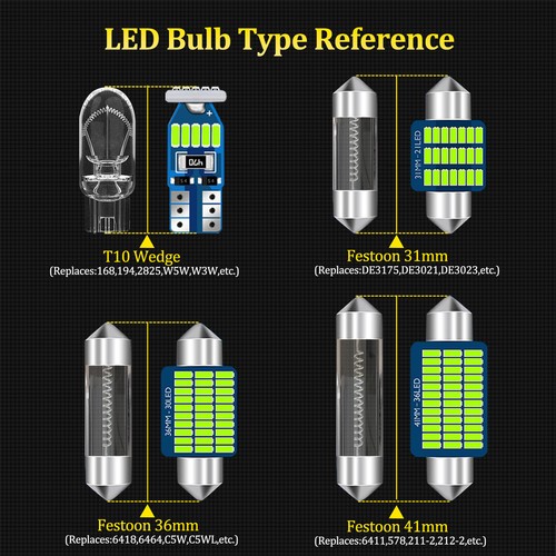 Blue 8000K LED Interior Lights Bulb Package Kit For 1999-06 CHEVROLET Silverado - Picture 5 of 9
