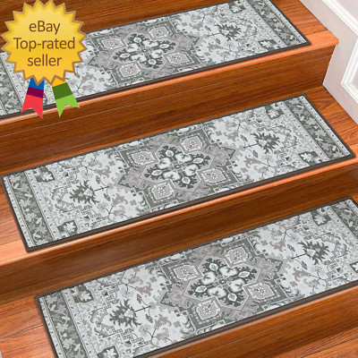Stair Treads for Wooden Steps Indoor, 15 Pack 8'' X 30'' Non Slip Carpet Stair Tre