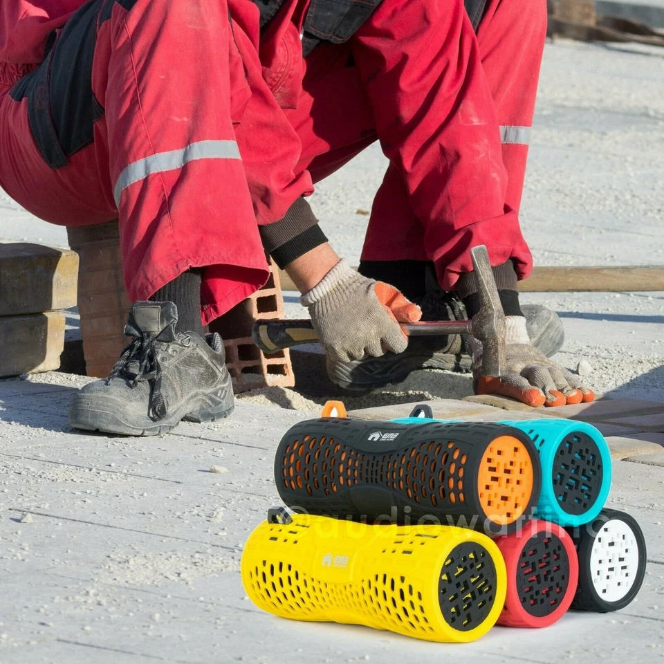EMB Rechargeable Waterproof Speaker Outdoor Wireless Shower - Red w/ Bluetooth - Image 2 of 4